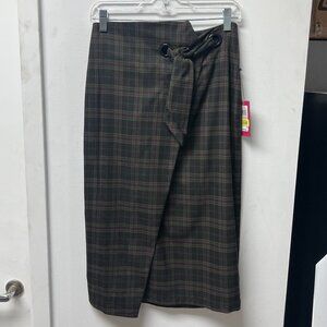 NWT Vince Camuto Plaid Midi Pencil Skirt